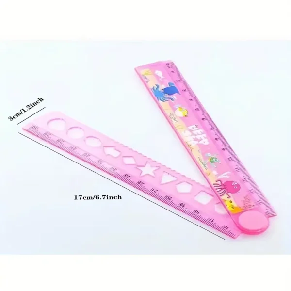 Righello Pieghevole In Plastica 30cm rosa