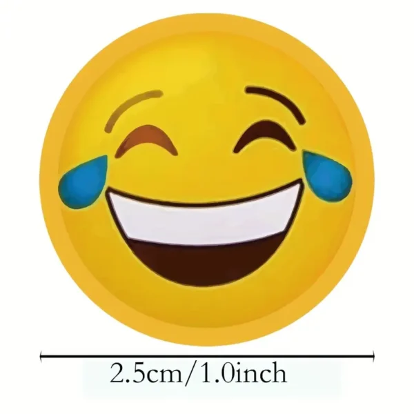 Rotolo da 500 pezzi emoticons adesive - cm. 2,5 - 8 soggetti