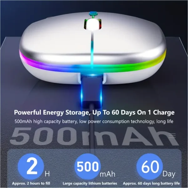 Mouse ergonomico dual wireless bluethoot e wi-fi per IPhone/Android/Tablet/Macbook/PC