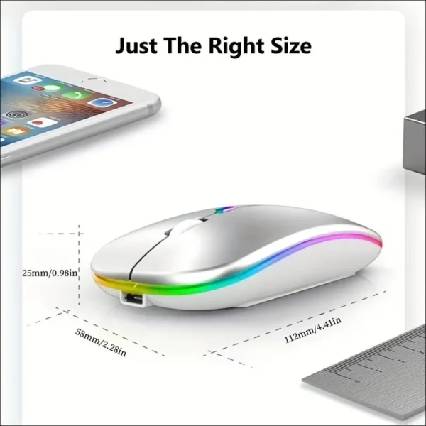 Mouse ergonomico dual wireless bluethoot e wi-fi per IPhone/Android/Tablet/Macbook/PC