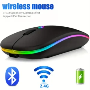 Mouse ergonomico dual wireless bluethoot e wi-fi per IPhone/Android/Tablet/Macbook/PC