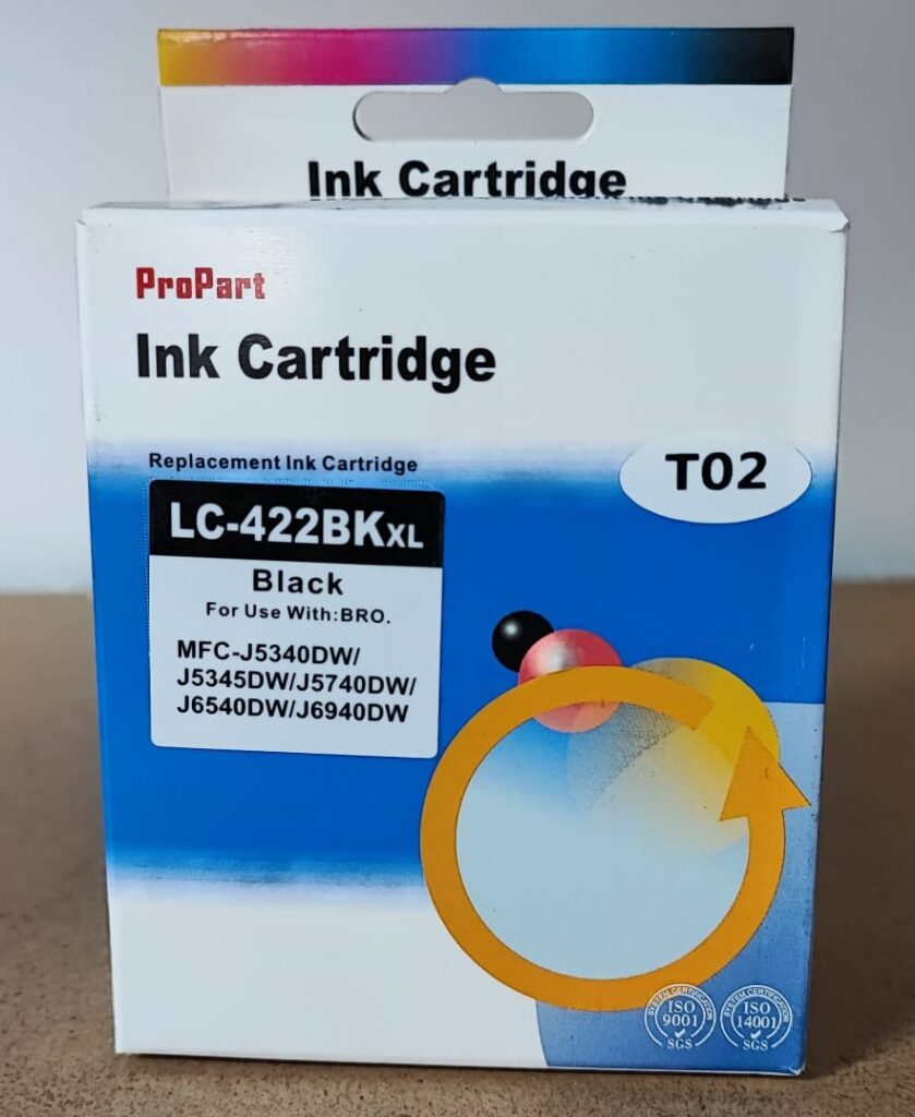 CARTUCCIA LC422XLBK NERA COMPATIBILE PER BROTHER MFC-J5340,J5345,J5740,J6540,J6940 LC-422XL CAPACITA' 3.000 PAGINE