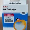 CARTUCCIA LC422XLM MAGENTA COMPATIBILE PER BROTHER MFC-J5340,J5345,J5740,J6540,J6940 LC-422XL CAPACITA' 1.500 PAGINE