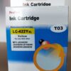 CARTUCCIA LC422XLY GIALLA COMPATIBILE PER BROTHER MFC-J5340,J5345,J5740,J6540,J6940 LC-422XL CAPACITA' 1.500 PAGINE