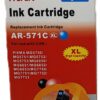 CARTUCCIA CLI-571XL CIANO CON CHIP COMPATIBILE PER CANON PIXMA MG5700 MG6800 MG7700 571CXL 10,8ML CON CHIP