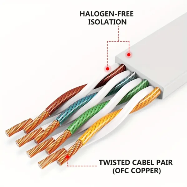 Cavo Ethernet Cat6 Da 3 metri Ad Alta Velocità Design Piatto