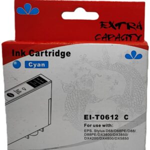 CARTUCCIA T0612 CIANO COMPATIBILE PER EPSON Stylus D68,D88,DX3800,3850,4200,4800 CAPACITA 18ML
