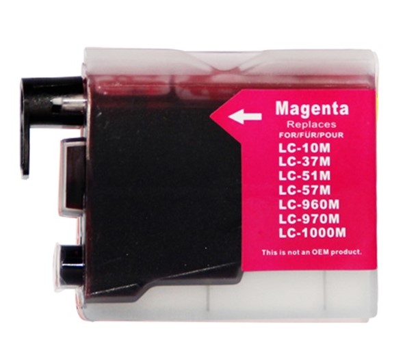 1000-m CARTUCCIA LC970XL LC1000XL MAGENTA COMPATIBILE PER BROTHER LC51 LC970 LC1000
