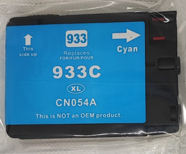 CN054AE N 933XL Ciano CARTUCCIA COMPATIBILE PER HP 933XL CIANO CON CHIP PER HP 6100 H611A 6700 6600 H711A CN054A 933C CAPACITA 16ML