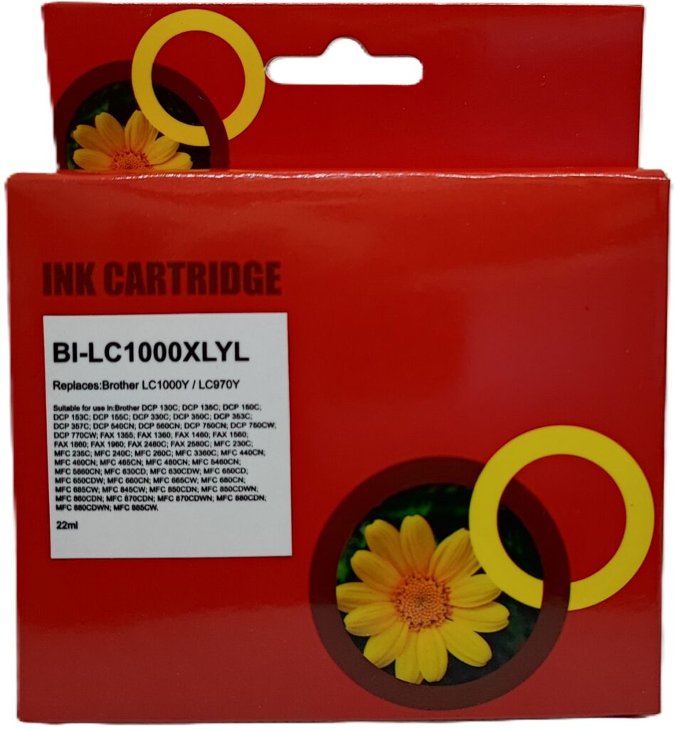 CARTUCCIA LC970XL LC1000XL GIALLO COMPATIBILE PER BROTHER LC51 LC970 LC1000