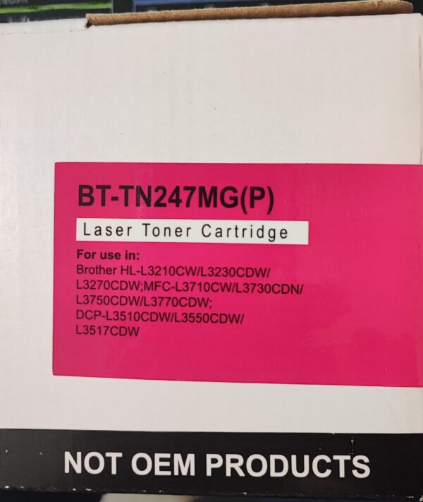 TONER TN247M MAGENTA TN243 CON CHIP COMPATIBILE BROTHER Dcp-L3500s HL-L3200s MFC-L3700s TN-247 TN-243 CAPACITA 2.300 PAGINE