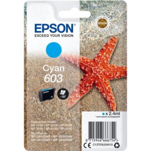 EPSON T603 CIANO C13T03U24010 PER EPSON PER XP-2100,3100,WF-2810,2830,2835 CAPACITA 130 PAGINE