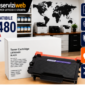 Toner TN-3480 Nero Compatibile Brother – 8.000 Pagine