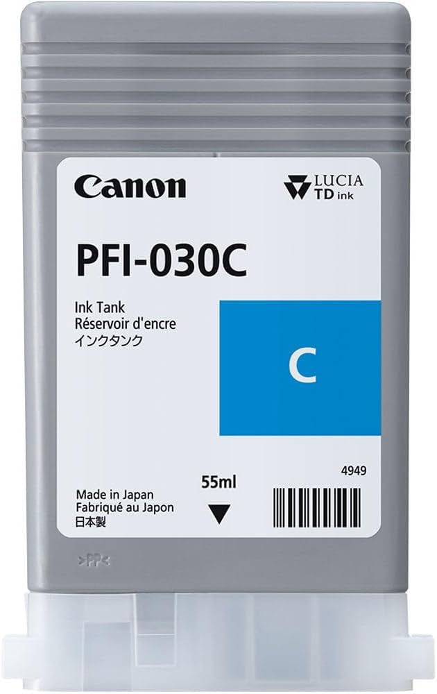 CANON PFI-030C CIANO 3490C001 CARTUCCIA ORIGINALE PER CANON IMAGEPROGRAF TA-20,TA-30 PFI030 CAPACITA' 55ml