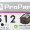 CARTUCCIA CANON PG-512 NERA COMPATIBILE PER CANON PIXMA MP240 MP260 MP480 MX320 MX330 PG512 PG-510 XL 500 pagine