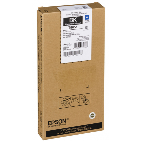 Epson T9651 nero pigmentato C13T965140 per Epson WorkForce Pro WF-M5298DW,5299,5799 capacità 10.000 pagine