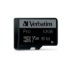 Micro Sdhc Pro U3 32GB Verbatim 47041 V30 Classe 10 UHS Speed Class 3 (U3) con adattatore fino a 90 MB/Sec