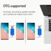 Chiavetta USB C da 100GB doppia 2-in-1 USB 2.0 doppia interfaccia, metallica, per foto per smartphone Android e tablet