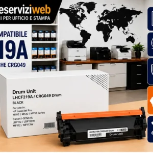 Tamburo Compatibile HP CF219A 19A / Canon CRG049 – Drum Unit 12.000 pagine per LaserJet Pro M102 M130 M132