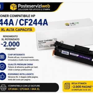 Toner Compatibile HP 44A / CF244A XL Alta Capacità (Qualità Orink) – 2.000 Pagine 🖨️🚀