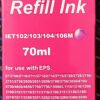 ECOTANK T104M INCHIOSTRO MAGENTA C13T00P340 COMPATIBILE PER ECOTANK ET-2710,2711,2720,2726,4700 CAPACITA 70ml