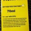 ECOTANK T104Y INCHIOSTRO GIALLO C13T00P440 COMPATIBILE PER ECOTANK ET-2710,2711,2720,2726,4700 CAPACITA 70ml