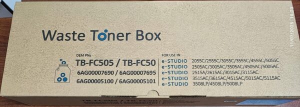 VASCHETTA TFC505E 6AG00007695 COMPATIBILE PER TOSHIBA E-STUDIO 2505AC,3005AC,3505AC,4505AC,5005AC WT-FC505E WASTE TONER