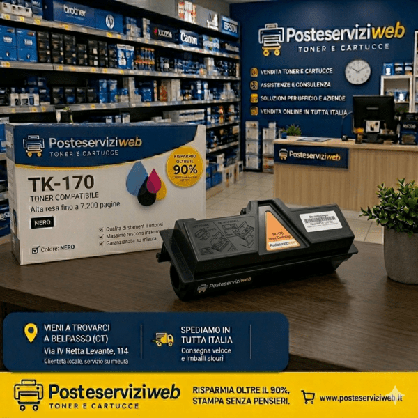 Toner Kyocera TK-170 (Nero) – Compatibile Premium ad Alta Capacità Toner Kyocera TK-170 (Nero) – Compatibile Premium ad Alta Capacità