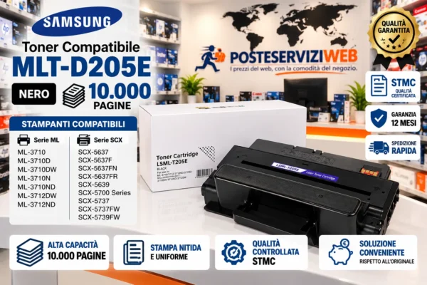 Toner Compatibile Samsung MLT-D205E Nero