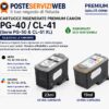 Cartucce Rigenerate Premium Canon PG-40 / CL-41 (Serie PG-50 & CL-51 XL) Cartucce Rigenerate Premium Canon PG-40 / CL-41 (Serie PG-50 & CL-51 XL)