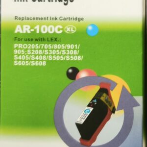 CARTUCCIA LEXMARK 100XL CIANO COMPATIBILE PER LEXMARK 205 705 805 905 305 405 505 605 14N1069E CAPACITA 12ML