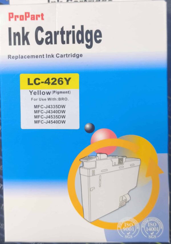 Cartuccia LC426Y gialla compatibile per Brother MFC J4340DW,MFC J4540DW,MFC J4540DWXL LC-426 capacità 1.500 pagine
