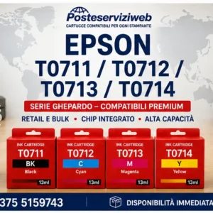 Cartucce Compatibili Epson T0711 / T0712 / T0713 / T0714 Premium