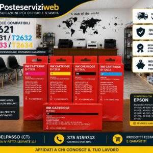 🖨️ Cartucce Compatibili Epson T2621 / T2631 / T2632 / T2633 / T2634