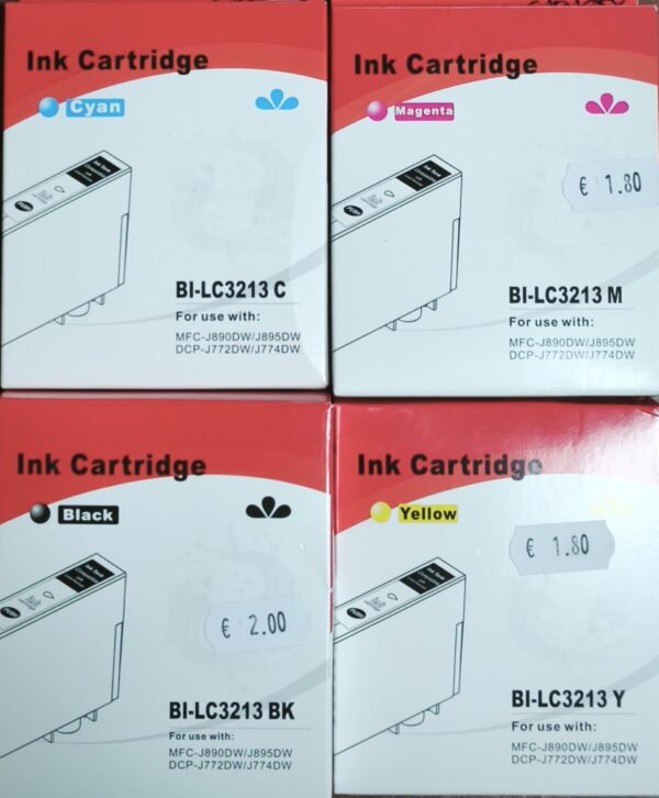 Cartucce Serie LC3213 Compatibili per Brother – Nero e Colori – Alta Capacità (XL) Cartucce Serie LC3213 Compatibili per Brother – Nero e Colori – Alta Capacità (XL)