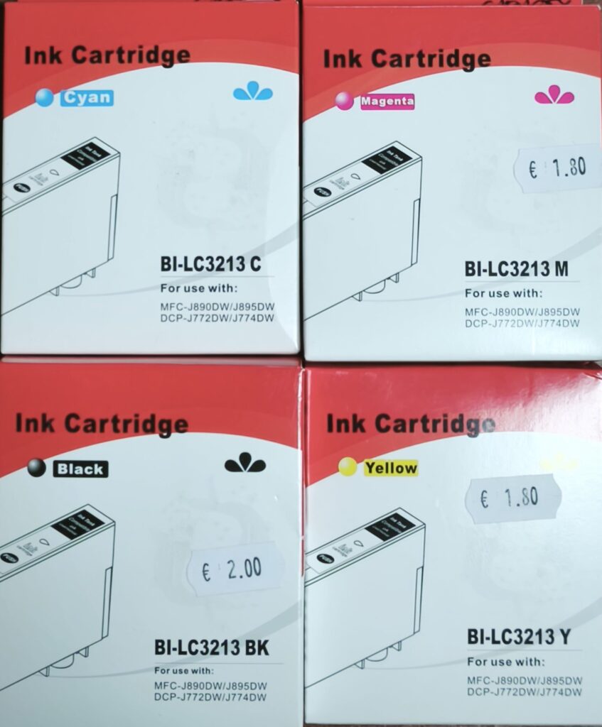 Cartucce Serie LC3213 Compatibili per Brother – Nero e Colori – Alta Capacità (XL)