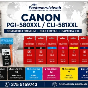 Cartucce Compatibili Canon PGI-580XXL / CLI-581XXL Premium