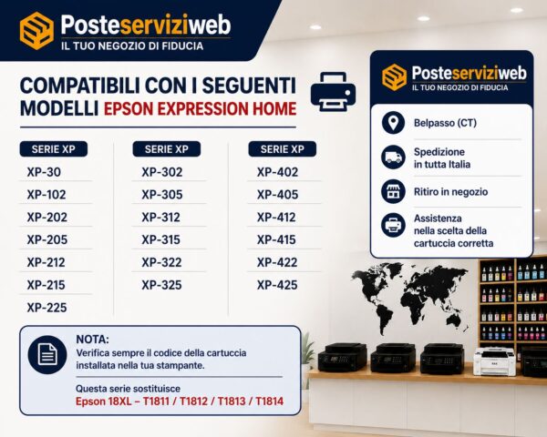 Cartucce Compatibili Epson 18XL T1811 / T1812 / T1813 / T1814 Cartucce Compatibili Epson 18XL T1811 / T1812 / T1813 / T1814