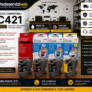 Cartucce Inkjet Compatibili Premium serie Brother LC421 / LC421XL 🖨️✨