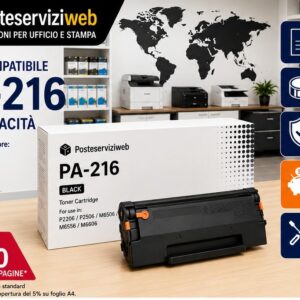 Toner Compatibile Pantum PA-216 Nero – Resa fino a 1.600 pagine