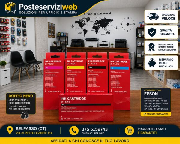Cartucce Compatibili Epson T3351 / T3361 / T3362 / T3363 / T3364 Cartucce Compatibili Epson T3351 / T3361 / T3362 / T3363 / T3364