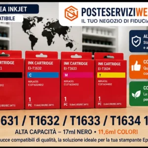 Cartucce Compatibili Epson T1631 / T1632 / T1633 / T1634