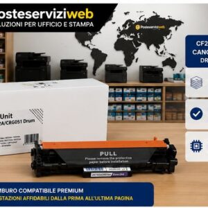 Tamburo Compatibile HP CF232A 32A Canon CRG051 Drum 2170C001 | 23.000 Pagine | M118 M148 M203 M227 LBP162 MF264 MF267 MF269