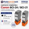 Cartucce Compatibili Canon BCI-24 / BCI-21 Premium (Qualità Orink) Cartucce Compatibili Canon BCI-24 / BCI-21 Premium (Qualità Orink)