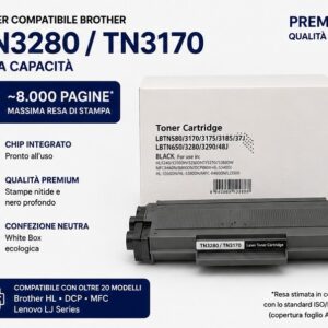 Toner Compatibile Brother TN3280 / TN3170 Alta Capacità (Qualità Orink) – 8.000 Pagine 🖨️🏢