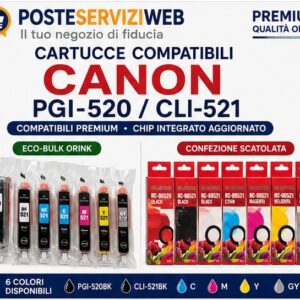 Cartucce Compatibili Canon PGI-520 / CLI-521 Premium