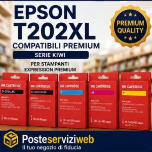 Cartucce Compatibili Epson T202XL Premium (Serie Kiwi)