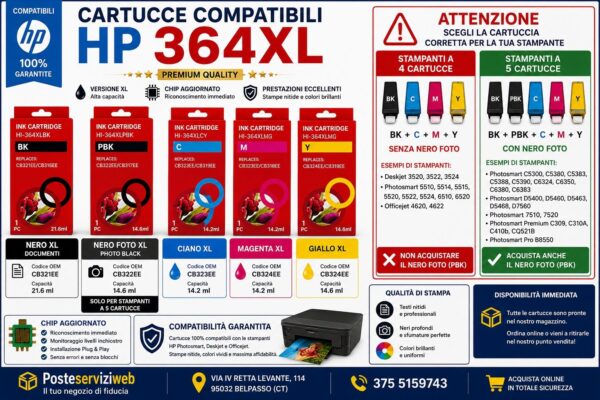 Cartucce Compatibili HP 364XL Premium Cartucce Compatibili HP 364XL Premium
