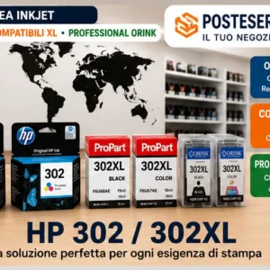 Cartucce HP 302 e HP 302XL Originali e Compatibili Nero e Colore | POSTESERVIZIWEB