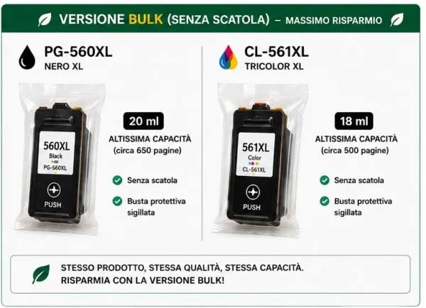 Cartucce Rigenerate Premium Canon PG-560XL / CL-561XL Cartucce Rigenerate Premium Canon PG-560XL / CL-561XL